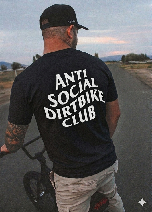 Anti Social Dirt Bike Club Mens Tee