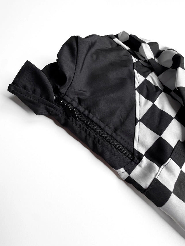 Toddler & Kids Checkered Half-Zip Windbreaker