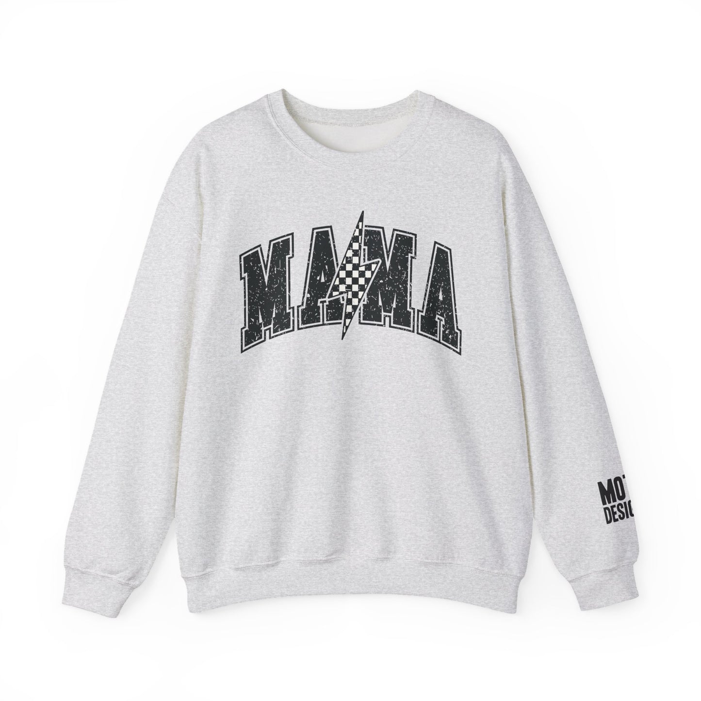 Mama Checkered Bolt Crewneck