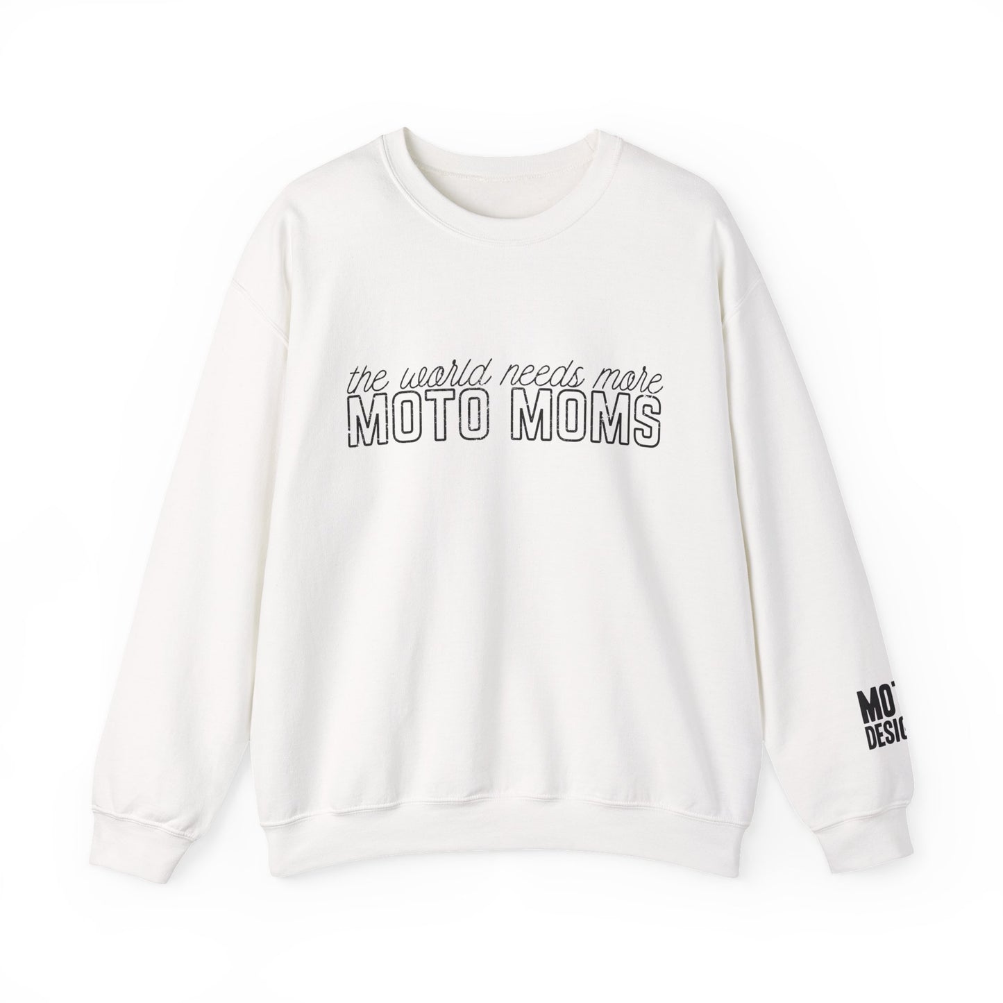 The World Needs More Moto Moms Crewneck Sweatshirt