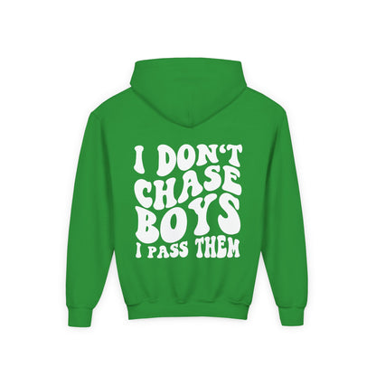 Girls I Don’t Chase Boys I Pass Them Hoodie