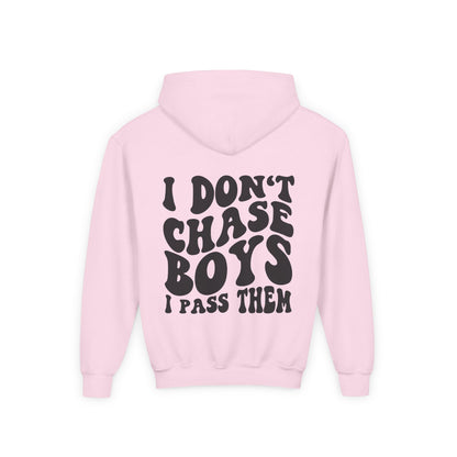 Girls I Don’t Chase Boys I Pass Them Hoodie