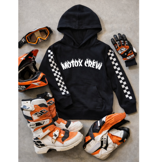 Youth Motox Crew Flame Hoodie