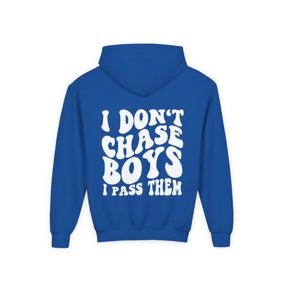 Girls I Don’t Chase Boys I Pass Them Hoodie