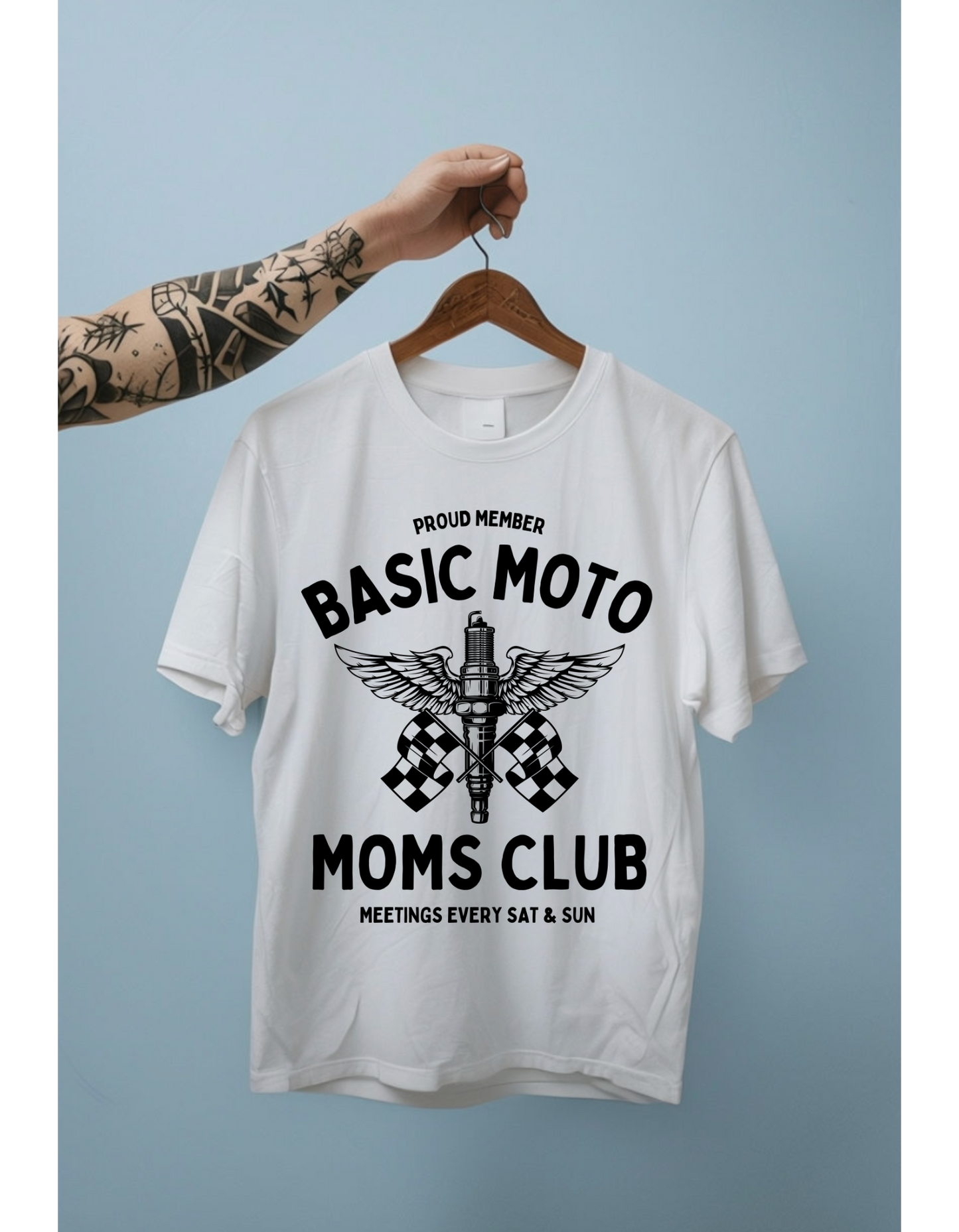 Basic Moto Moms Club Tee