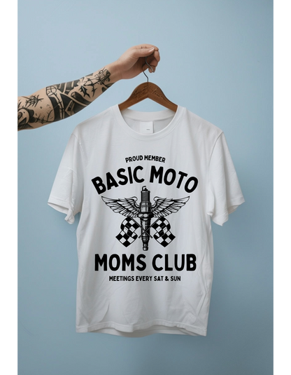 Basic Moto Moms Club Tee