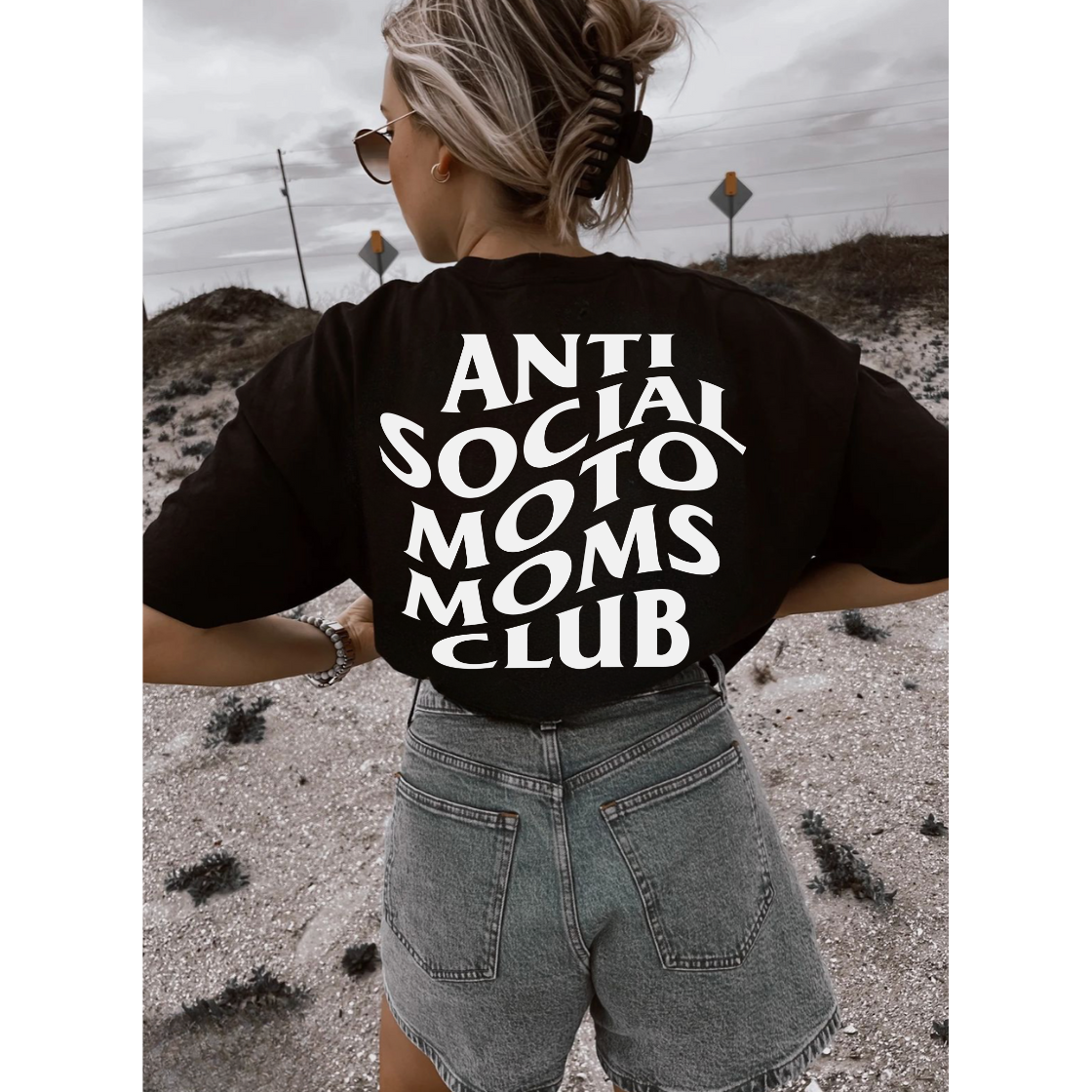 Anti Social Moto Moms Club Tee