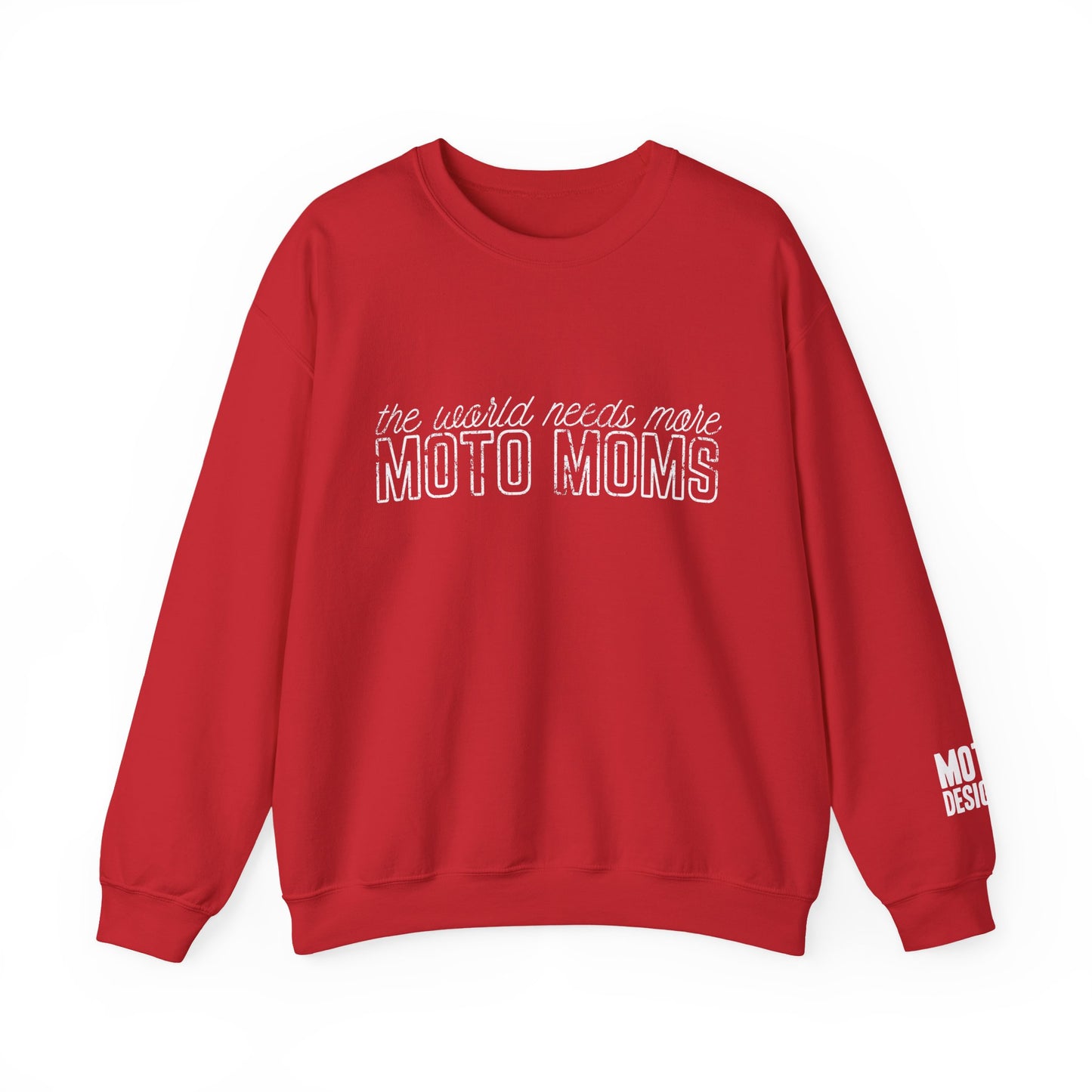 The World Needs More Moto Moms Crewneck Sweatshirt