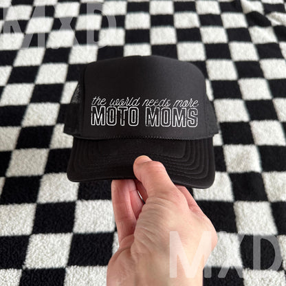 The World Needs More Moto Moms Trucker Hat
