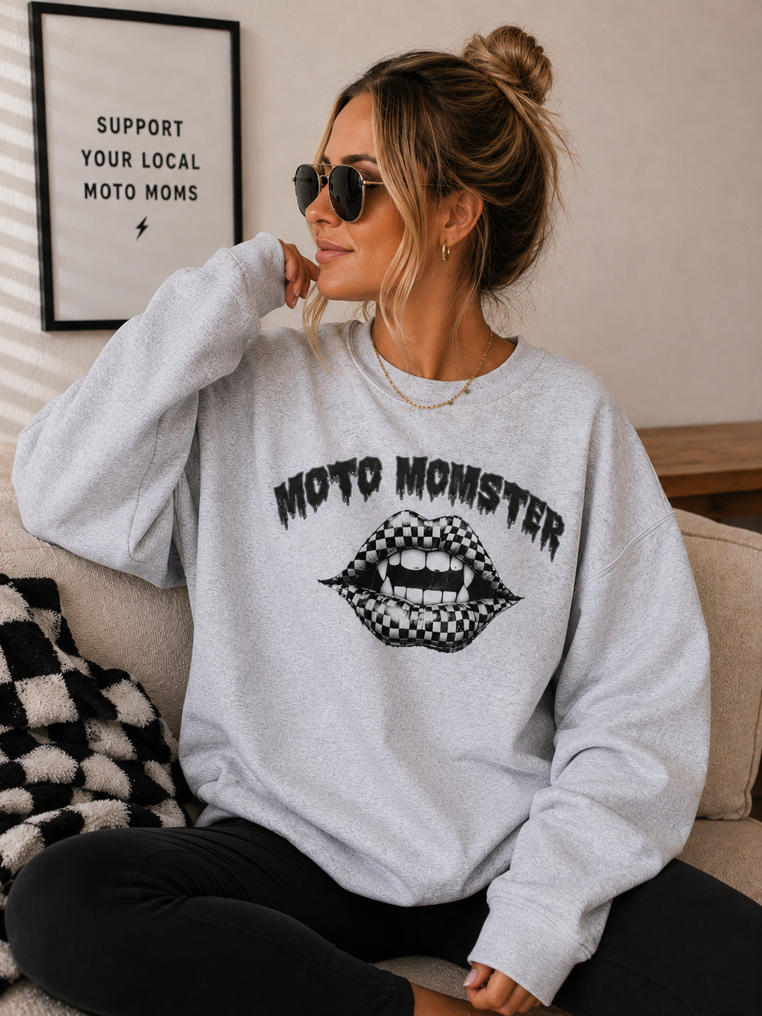 Moto Momster Crewneck