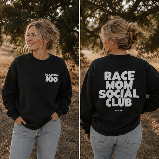 Race Mom Social Club Custom Crew Sweatshirt