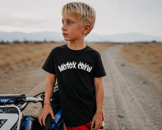 Youth Motox Crew Flame Tee