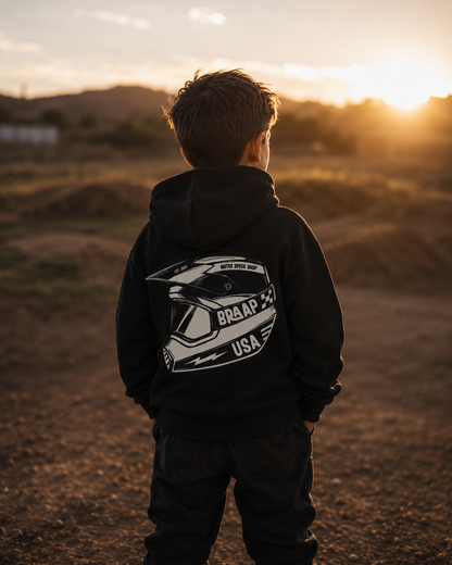 Braap Helmet Kids Hoodie