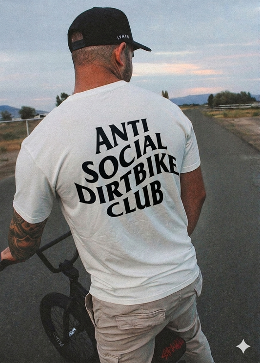 Anti Social Dirt Bike Club Mens Tee