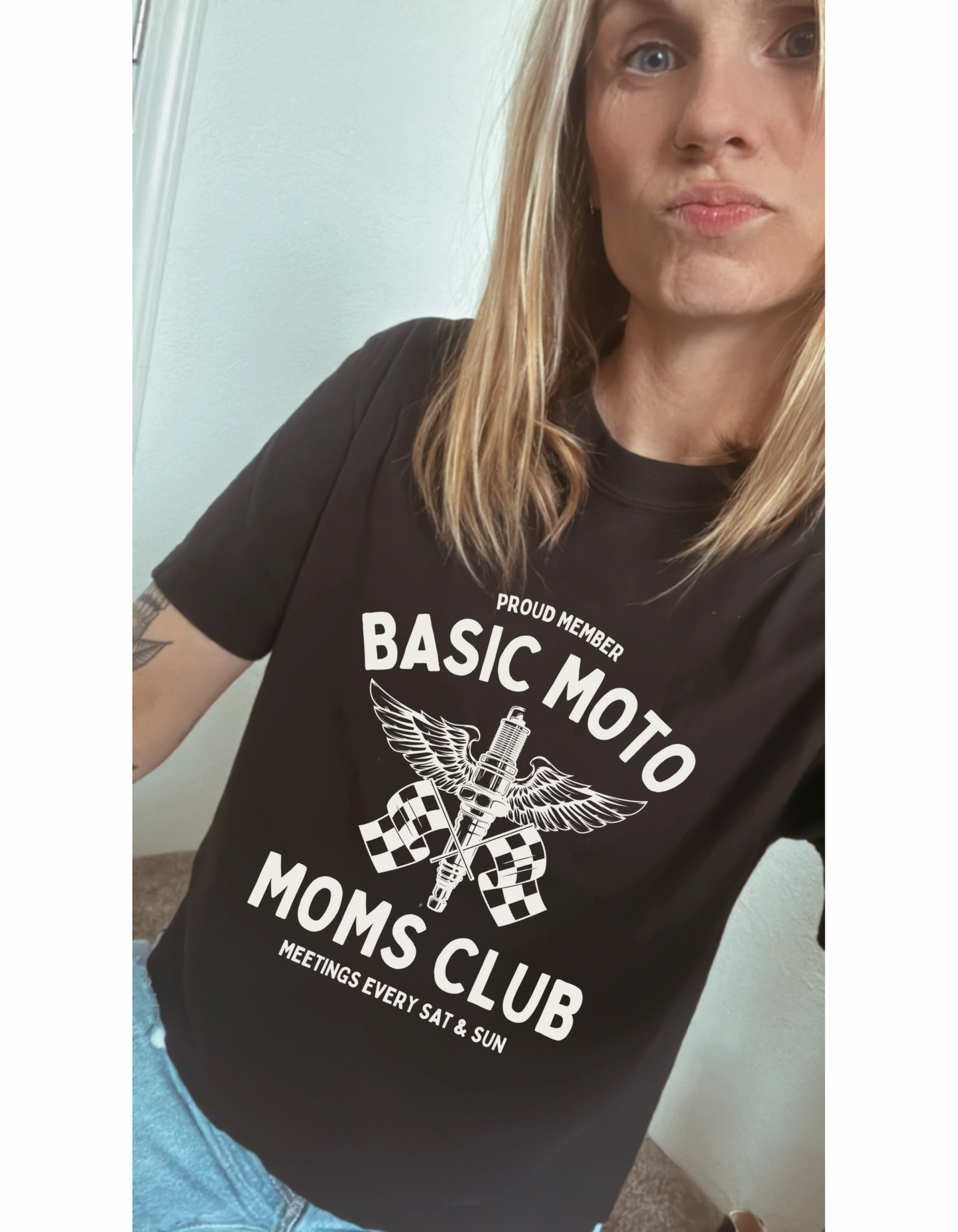 Basic Moto Moms Club Tee