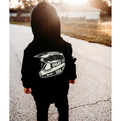 Braap Helmet Kids Hoodie