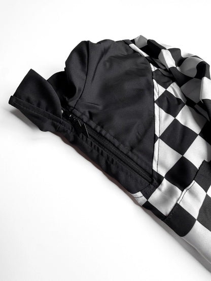 Toddler & Kids Checkered Half-Zip Windbreaker