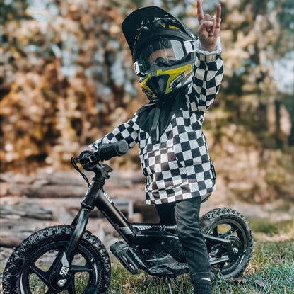 Toddler & Kids Checkered Half-Zip Windbreaker