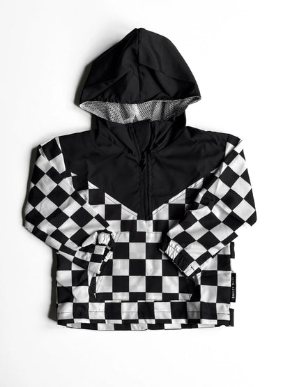 Toddler & Kids Checkered Half-Zip Windbreaker
