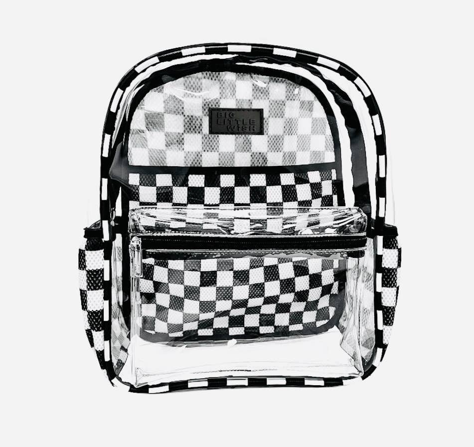 Checkered Clear Backpack