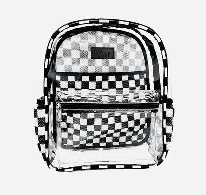 Checkered Clear Backpack