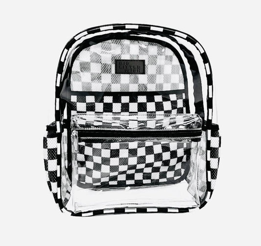 Checkered Clear Backpack